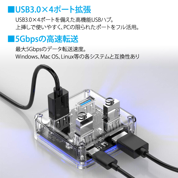 USB3.0×4ポート拡張